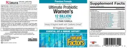 Label for Ultimate Probiotic Women's