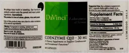 Label for Coenzyme Q10 - 30 mg