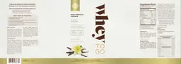Label for Whey To Go Whey Protein Powder Vanilla