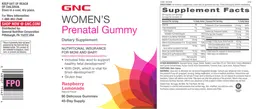 Label for Prenatal Gummy Raspberry Lemonade
