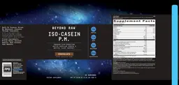 Label for Iso-Casein P.M. Chocolate