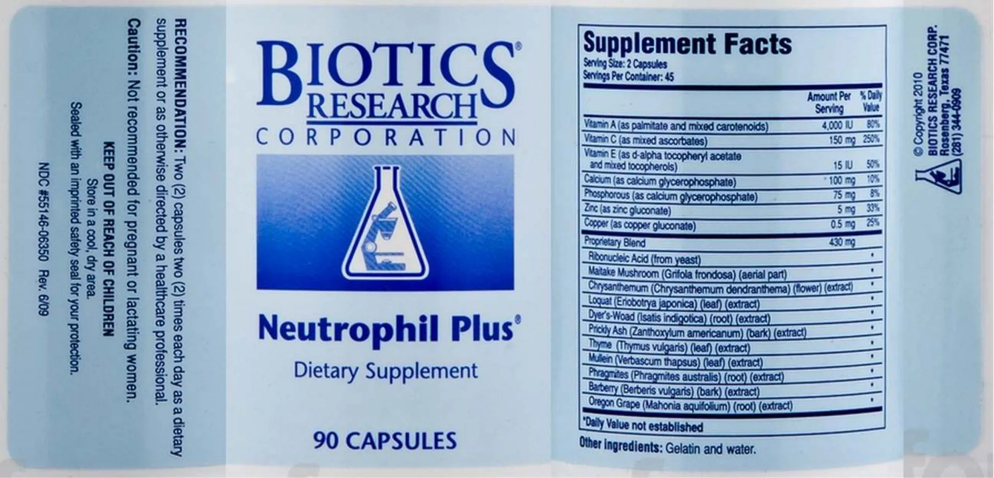 Label for Neutrophil Plus