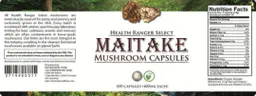 Label for Maitake Mushroom Capsules