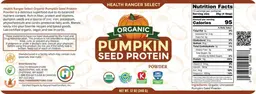 Label for Organic Pumpkin Seed Protein