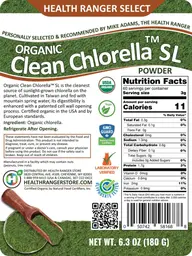 Label for Organic Clean Chlorella SL Powder