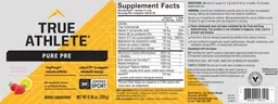 Label for Pure Pre Strawberry Lemonade