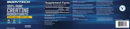 Label for 100% Pure Creatine Monohydrate Unflavored