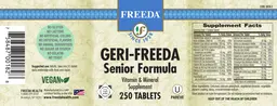 Label for Geri-Freeda Senior Formula