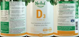 Label for D3 2,500 IU