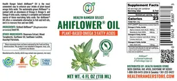 Label for Ahiflower Oil