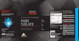 Label for Pure Isolate Vanilla Custard