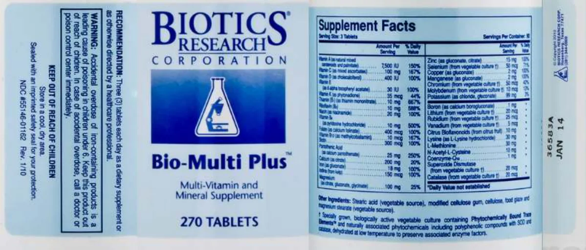 Label for Bio-Multi Plus