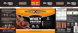 Label for Super Advanced Whey Protein Chocolate