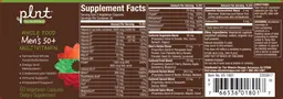 Label for Whole Food Men's 50+ Multivitamin
