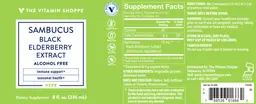 Label for Sambucus Black Elderberry Extract