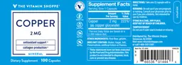 Label for Copper 2 mg