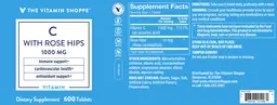 Label for C with Rose Hips 1000 mg