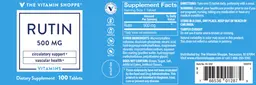 Label for Rutin 500 mg