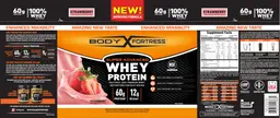 Label for Super Advanced Whey Protein Strawberry