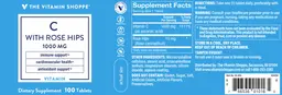 Label for C with Rose Hips 1000 mg