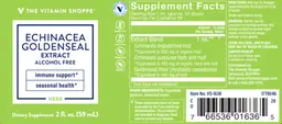 Label for Echinacea Goldenseal Extract