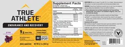 Label for Endurance and Recovery Grape