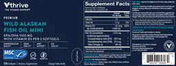 Label for Premium Wild Alaskan Fish Oil Mini