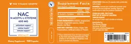 Label for NAC 600 mg