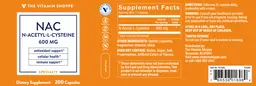 Label for NAC 600 mg