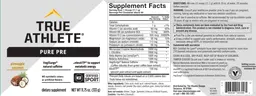 Label for Pure Pre Pineapple Coconut