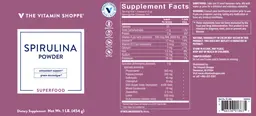 Label for Spirulina Powder