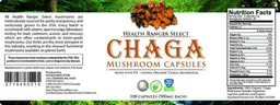 Label for Chaga Mushroom Capsules