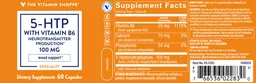 Label for 5-HTP with Vitamin B6 100 mg