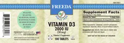 Label for Vitamin D3 2000 IU (50 mcg)