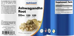 Label for Ashwagandha Root 600 mg