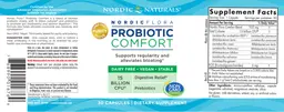Label for Nordic Flora Probiotic Comfort