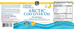 Label for Arctic Cod Liver Oil Lemon