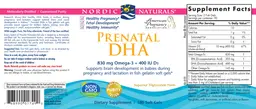 Label for Prenatal DHA