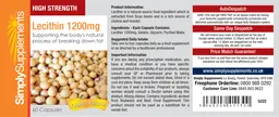 Label for Lecithin 1200 mg