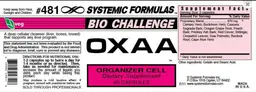 Label for OXAA Organizer Cell