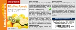 Label for Fifty Plus Formula