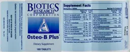 Label for Osteo-B Plus