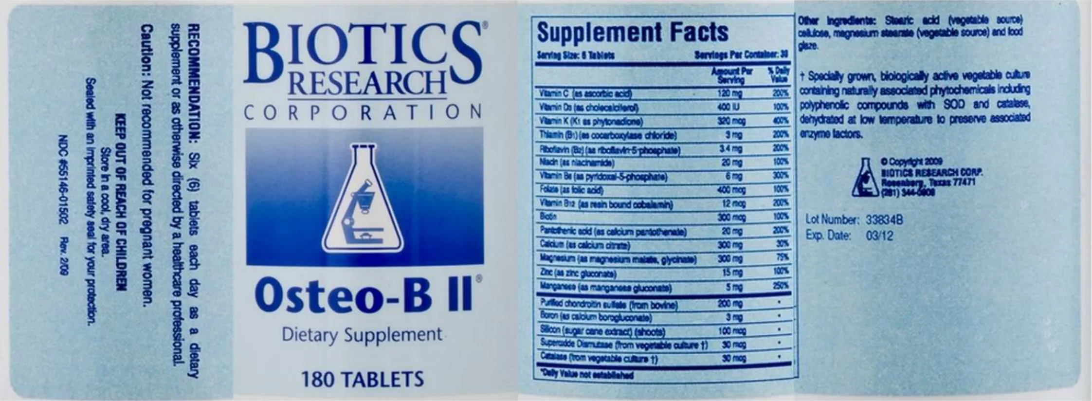 Label for Osteo-B II