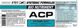 Label for ACP Vitamin ACP