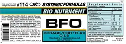BFO Borage/Fish/Flax Oils