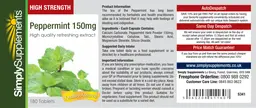 Label for Peppermint 150 mg