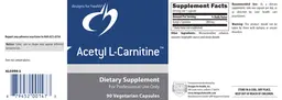 Label for Acetyl L-Carnitine