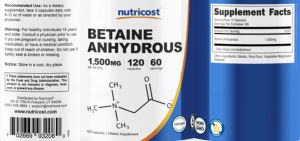 Betaine Anhydrous 1500 mg