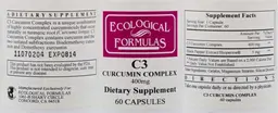 Label for C3 Curcumin Complex 400 mg