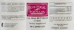 Label for CAL-MAG Butyrate 2:1 Ratio
